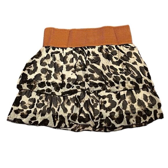 NWT Ruby Rose Girl’s Cheetah Print Tiered Ruffle Skirt, Size M - Picture 2 of 7